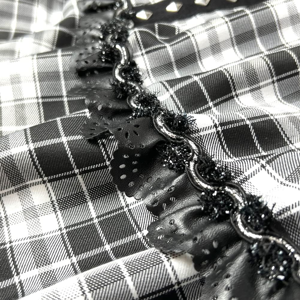 Goth Skirt Lace Rivet Skirt